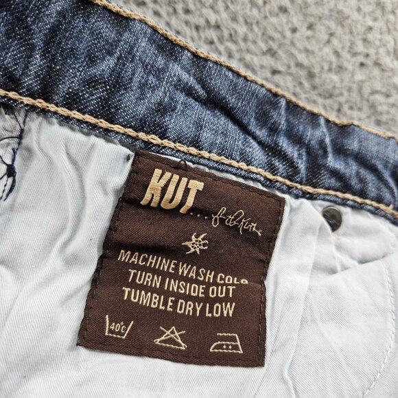 Kut From The Kloth Shorts Womens 14 Blue Cut Off Frayed Hem Distressed Stretch - Picture 7 of 16